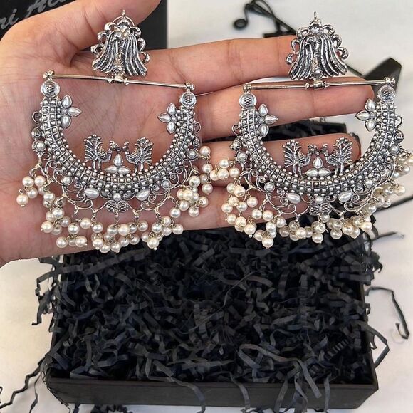 GEM LUXURY PAKISTANI SHEHNOOR BALI
EARRINGS JHUMKE INDIAN - Picture 8 of 9